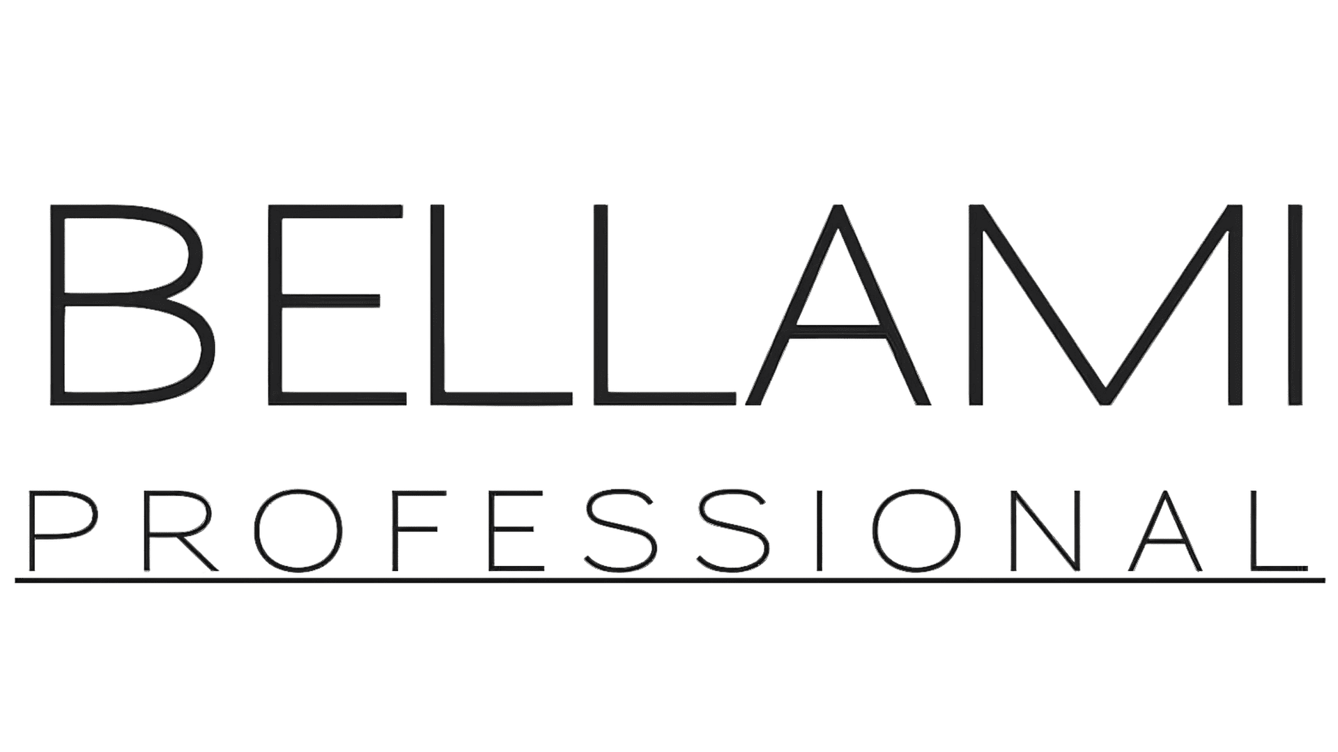 Logo of Bellami Professional with black text on a transparent background.