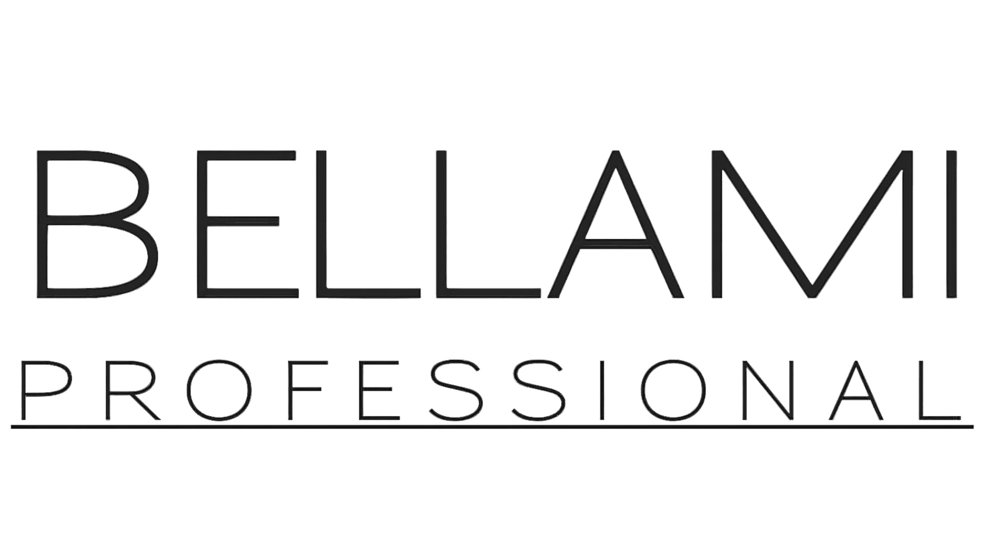 Logo of Bellami Professional with black text on a transparent background.