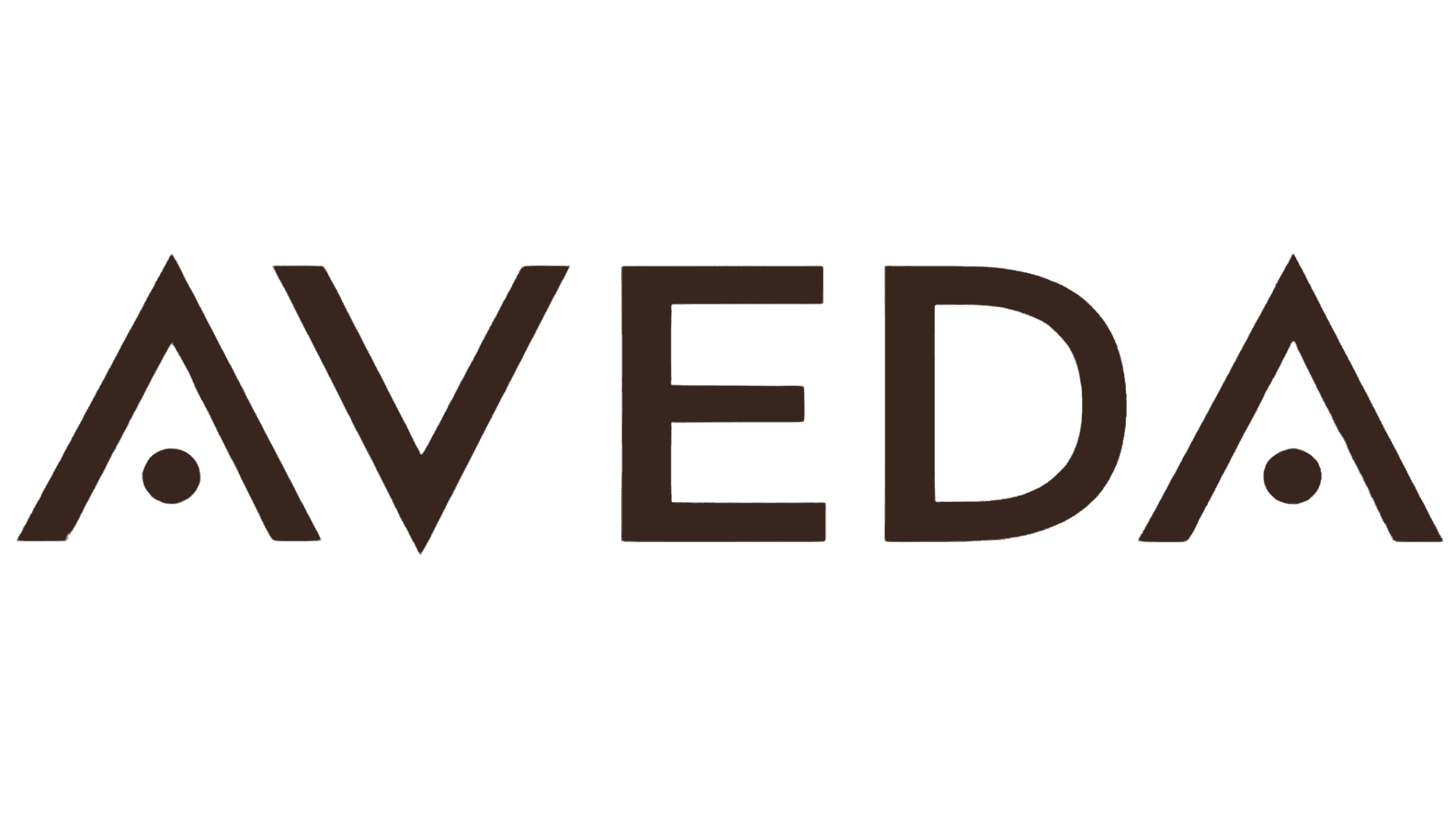 Aveda logo in black text on a transparent background.